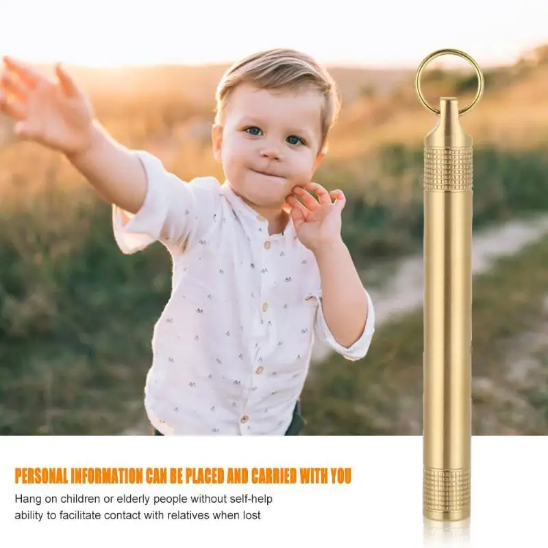 

Brass Sealed Toothpick Holder Ultralight Portable Mini Pill Case Container