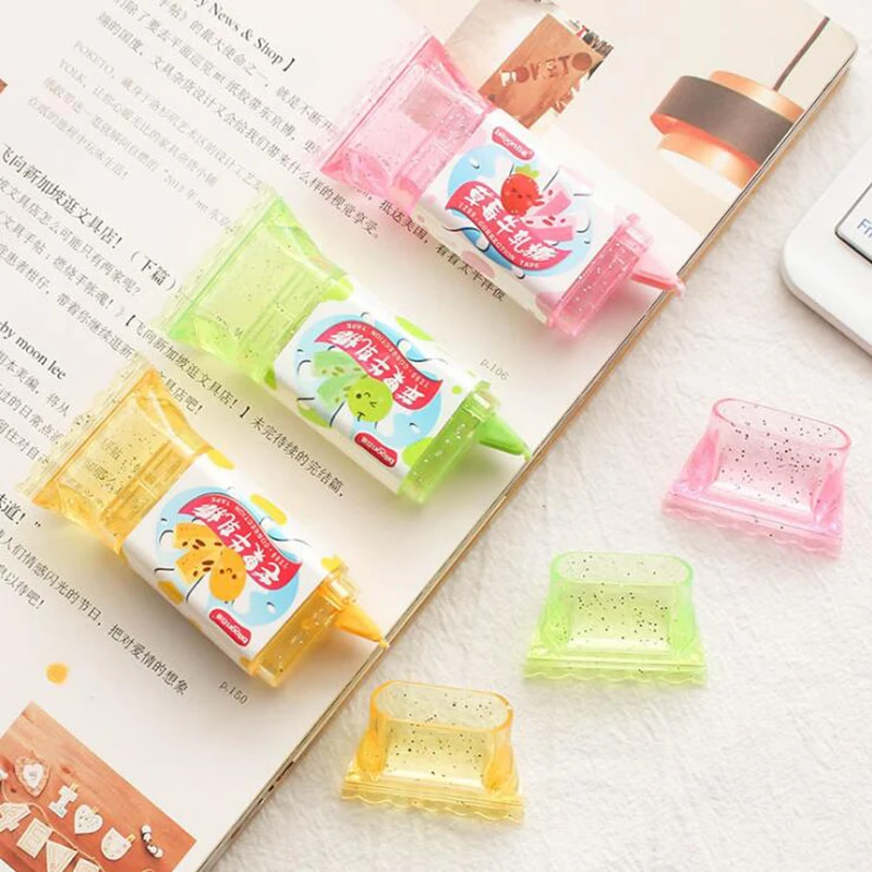 

Creative Nougat Cute Cartoon Candy Shape Correction Band Children'S Student Stationery Gift Office Supplies (Random Colors)