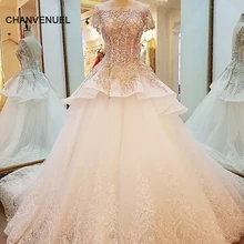LS90003 special wedding dresses lace ball gown corset back wedding gowns 2017 robe de mariage real photos