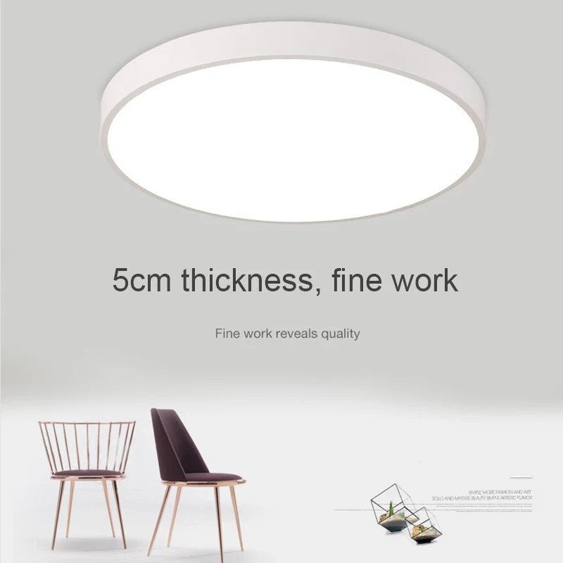 

Round LED Ceiling Light Modern Lamp Bedroom Kitchen Surface Mount Panel Light WWO66