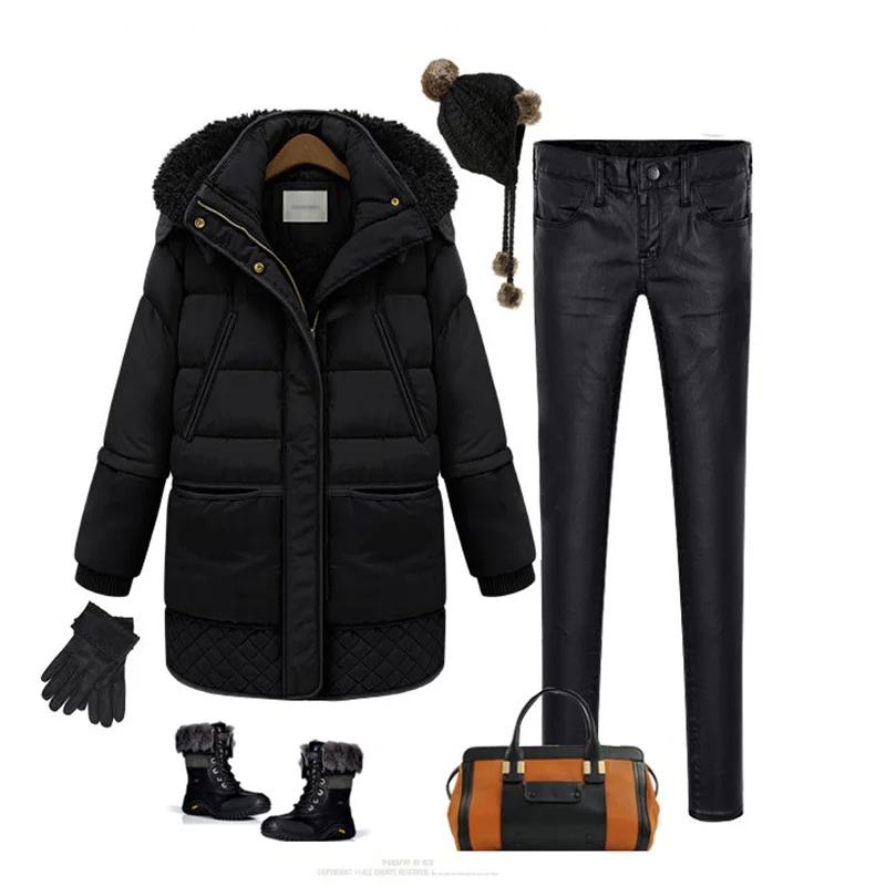 Winter Jacket Women Thick Warm Hooded Parka Mujer Cotton Padded Coat Long Paragraph Plus Size 3xl Slim Jacket Female