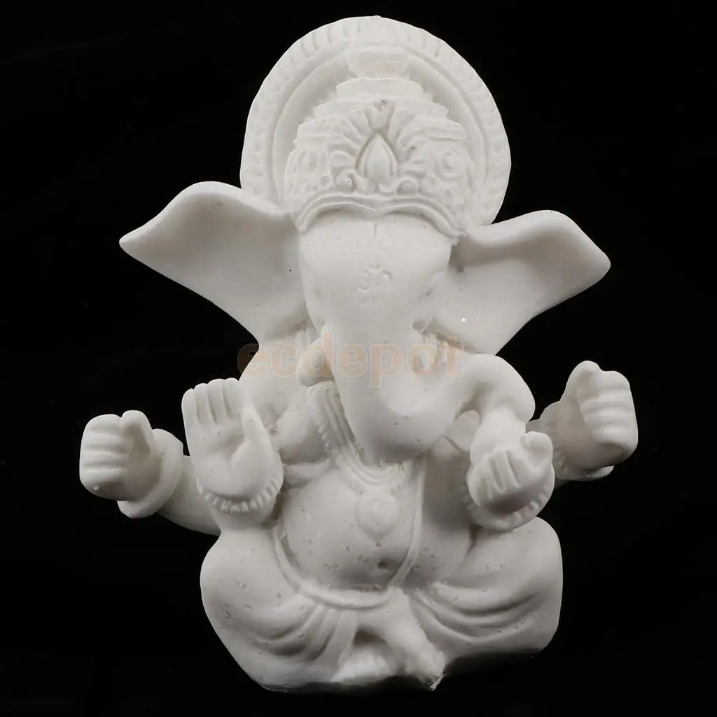 Hindu Sandstone Meditation Ganesha Elephant Sculpture Figurine for Good Blessing Xmas Gift for Friends & Family