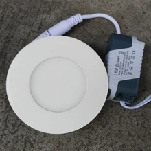 2 шт. светодиодный панельный светильник AC85-265V 3 Вт 6 Вт 9 Вт 12 Вт 15 Вт 18 Вт 24 Вт круглый ультратонкий потолочный светильник