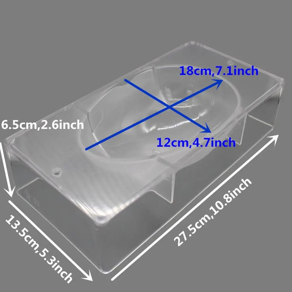 Большая форма для шоколада из страусиного яйца, поликарбонатная форма для шоколадного яйца, форма для конфет, все виды, размер на выбор - Цвет: GB1668