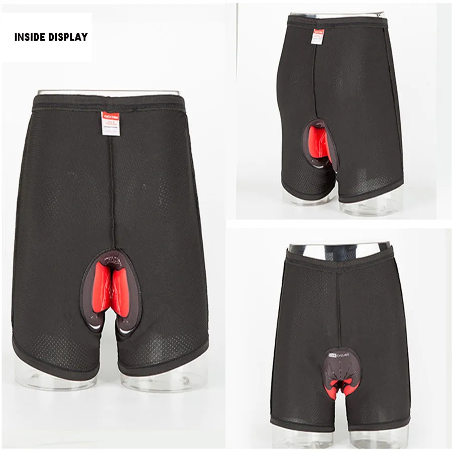 2019 Men ride 3D silicone underpants bicycle gel underpants MTB ride sports briefs compression tight underpants shockproof 40MA9 (15)