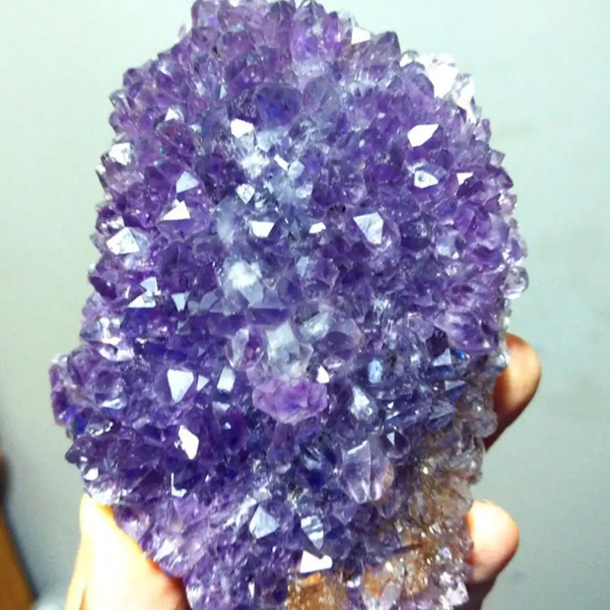 

369g Natural Amethyst Beautiful Purple QUARTZ Geode Crystal Cluster