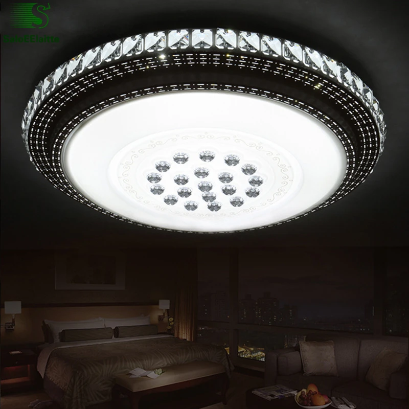 

Modern Minimalism Lustre Led Dimmable Ceiling Lamp K9 Crystal Luminaire Ceiling Light Bedroom Indoor Lighting Fixtures