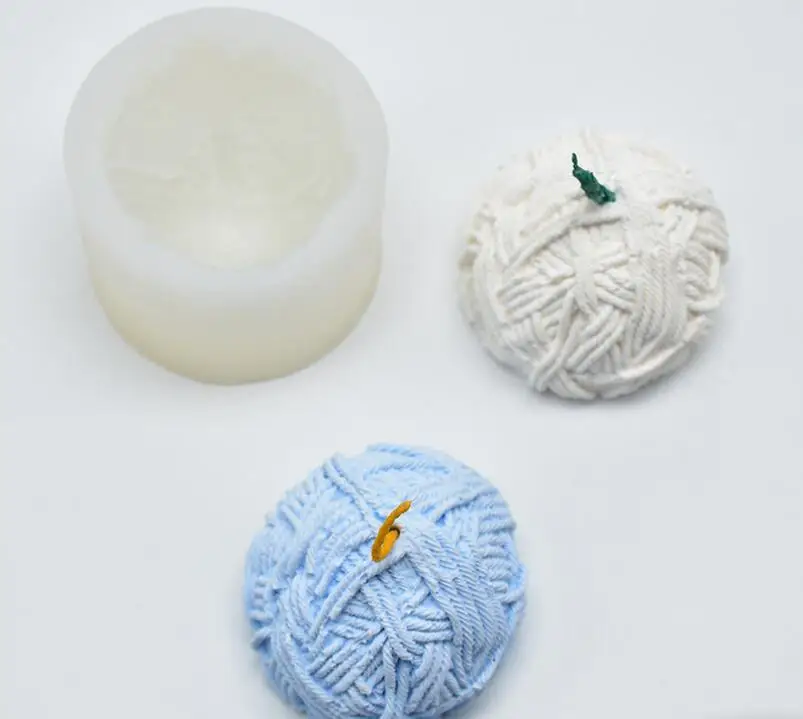 3D плетеные шарики торт украшения автомобиля ароматический гипс силиконовая форма для изготовления свечей