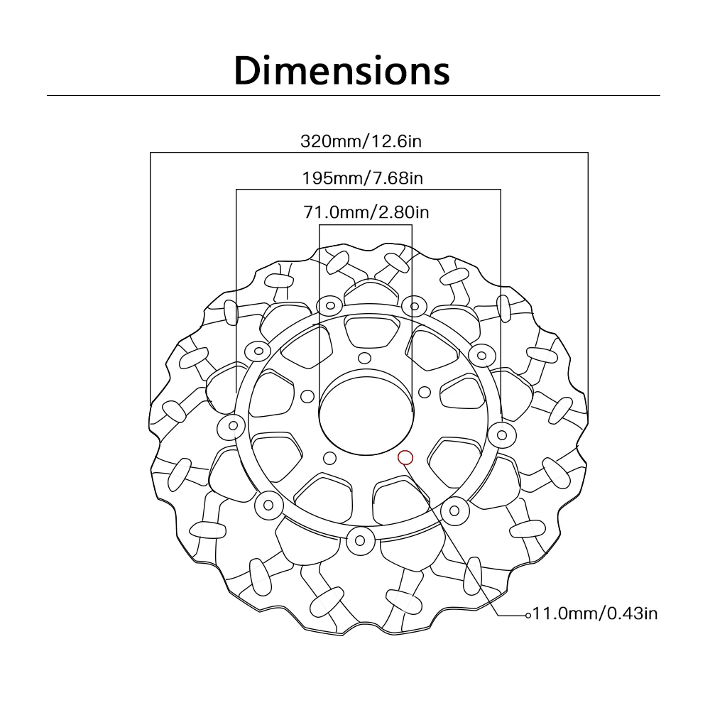 2PCS Brake Rotors For SUZUKI GSXR1300 1999 2000 2001 2002 2003 2004 2005 2006 2007 High quanlity motorcycle brake disc