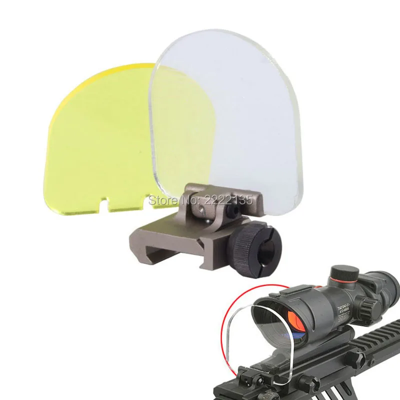 

New bulletproof lens protector folding For Airsoft Tactical 551 552 553 556 557 scope red green dot (Folding Cover w/2 Lens)