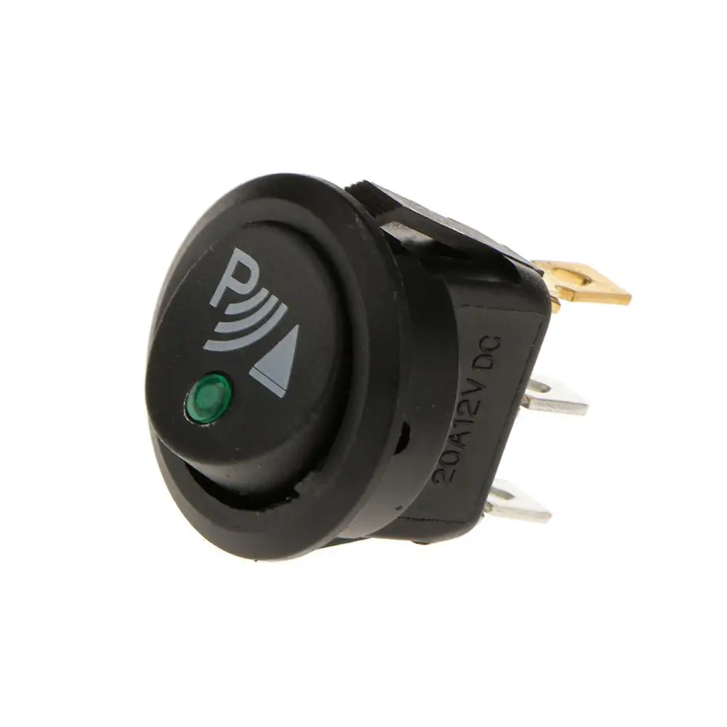 

3 Pin Round Rocker ON OFF Switch for Front Rear Parking Reverse Sensor 12V 20A