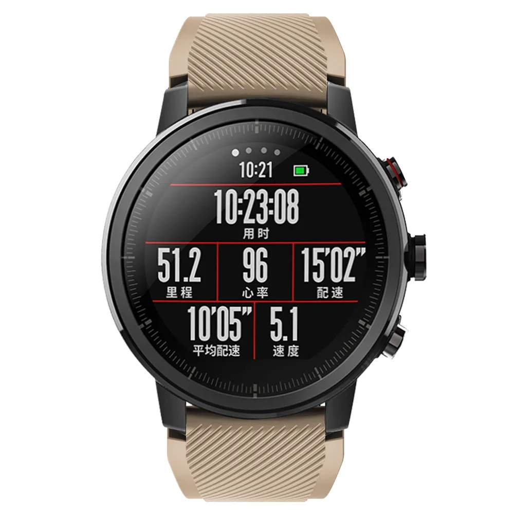 Для Amazfit Stratos 2 2s смарт-часы ремешок силиконовые полосы браслет ремень для Huami AMAZFIT GTR 47 мм Замена для samsung S3