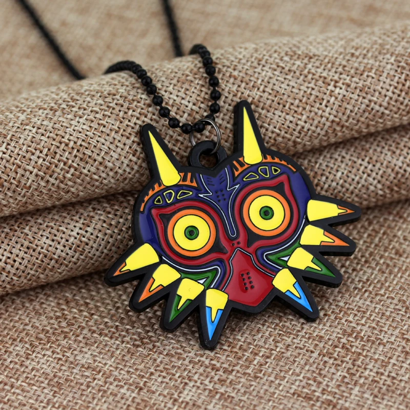 

Anime The Legend of Zelda Necklace Majoras Mask Pendant Game Jewelry Accessories Gift ToyAlloy Figure Keychain Holder