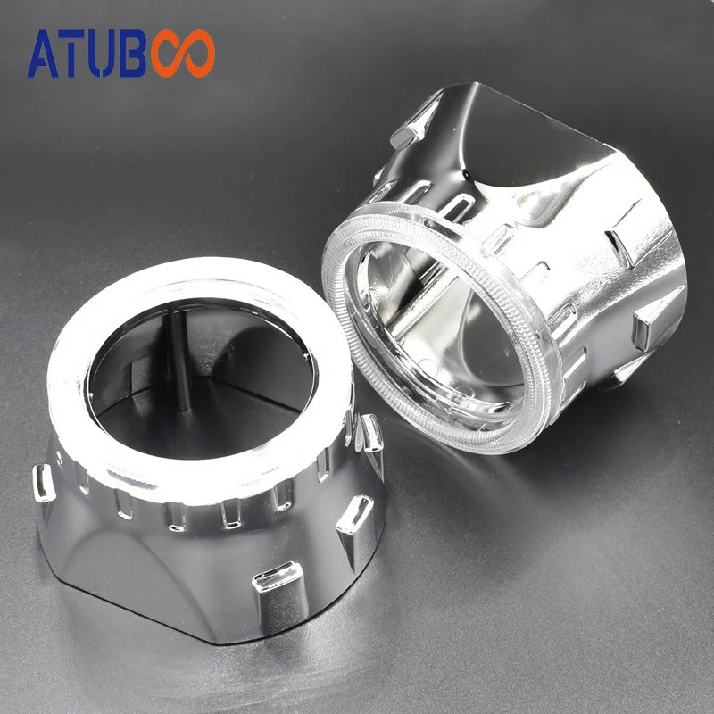 

wst B-1,2.5" projector shroud for Hid projector lens chrome mask car headlight retrofit angel eye cover lens cap