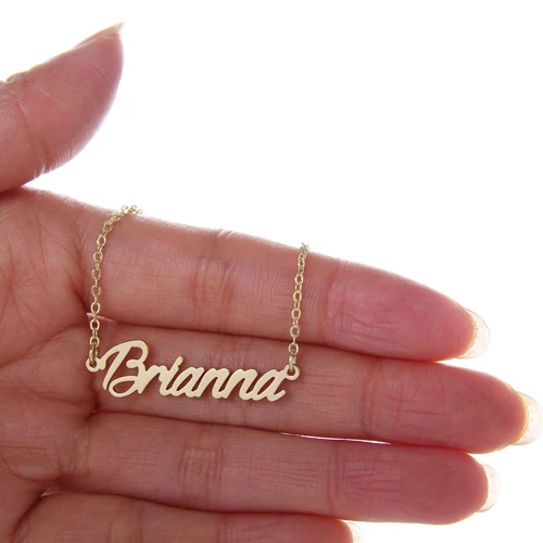 Script Pendant Brianna Name Necklace For Women/girl Gold Color