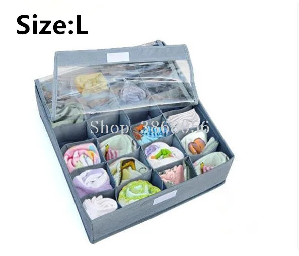 HARKO Bamboo charcoal transparent cover Storage Box With zipper