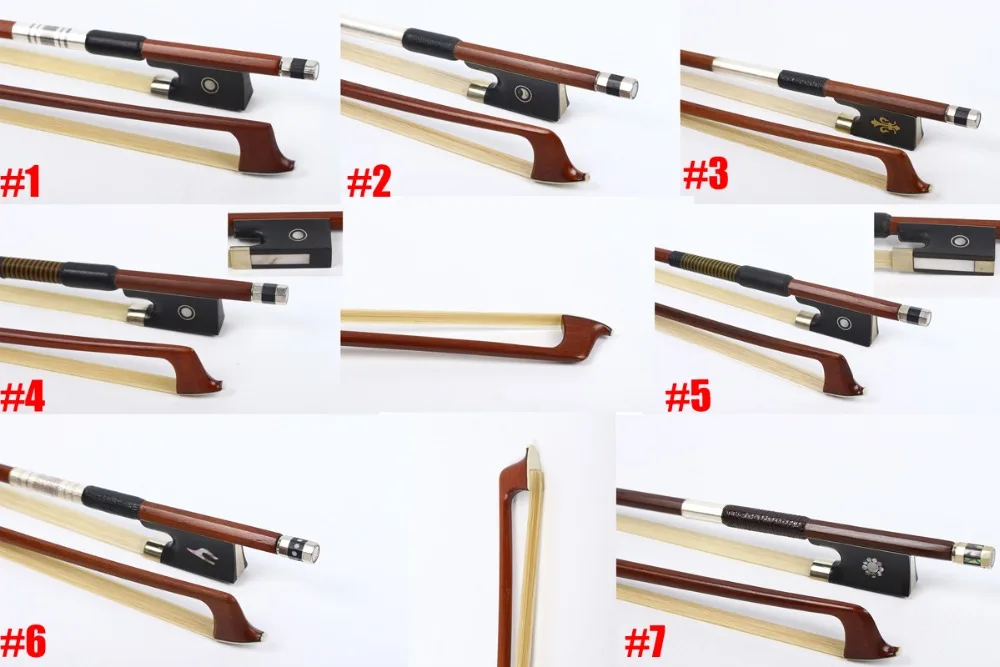 

Yinfente 4/4 Violin Bow Brazil Wood Ebony Frog Violin Accessory Parts Natural White Horse Hair Straight Balance Free shipping