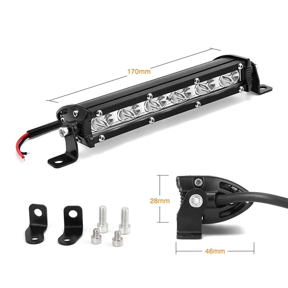 led bar 18 Вт светодиодный свет работы Бар Offroad лампы 12 В светодиодный трактор свет работы Off Road 4X4 светодиодный offroad пятно светодиодный свет Рабочая бар