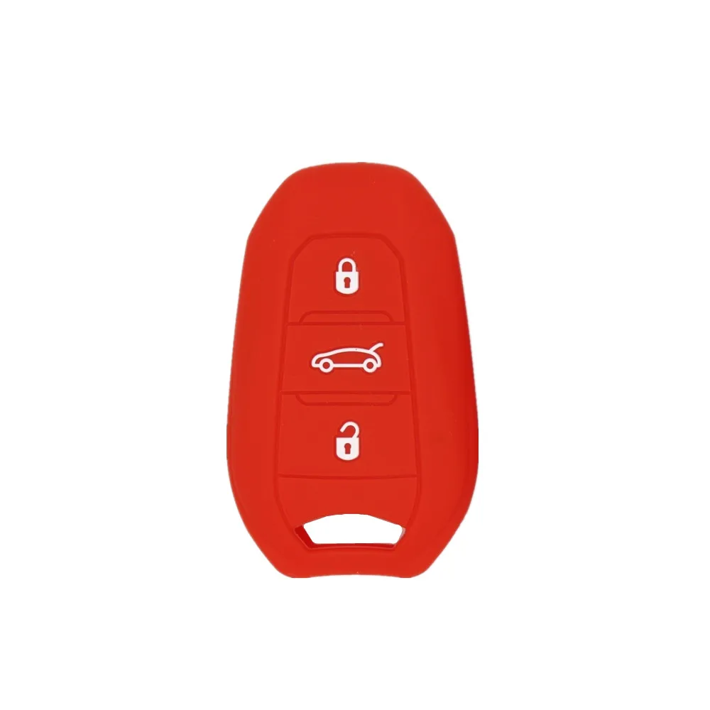

3 buttons Silicone Car Key Case For Peugeot 301 308 308S 408 2008 3008 4008 5008 Car Accessories