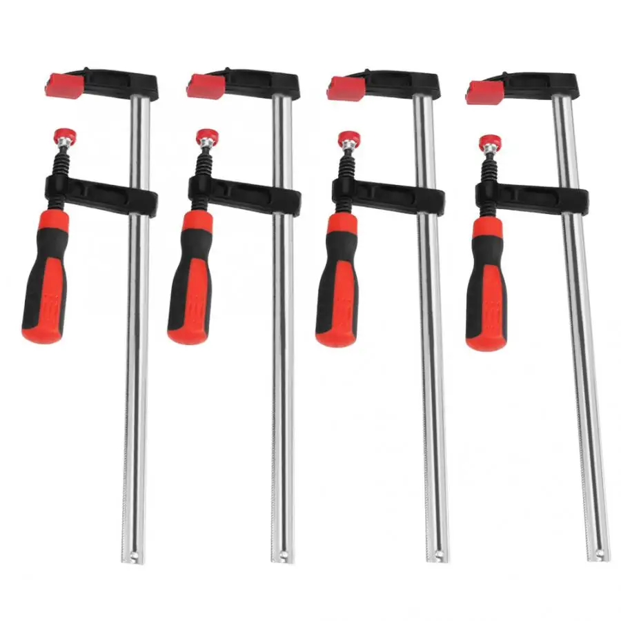 

Woodworking Clip Bar Clamp 4Pcs Heavy Duty F Clamps Woodworking Bar Clips Quick Slide DIY Hand Tool Kit 50*300mm