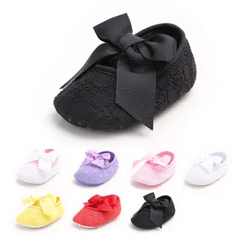 

Toddler Infant Baby Girl Boy Shoes Lace Up Flower Shoes Crib Shoes Soft Sole Prewalker 0-18M
