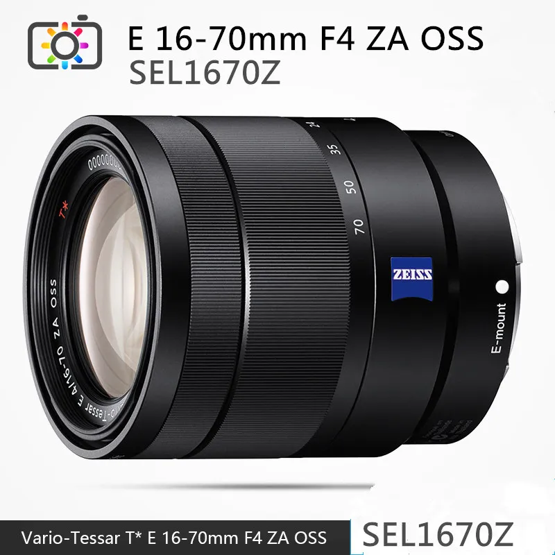 

SONY SEL1670Z Sony E 16-70 Lens for Sony Vario-Tessar T* E 16-70mm f/4 ZA OSS Lenses for sony A6500 A6300 A6000 A5000 A5100