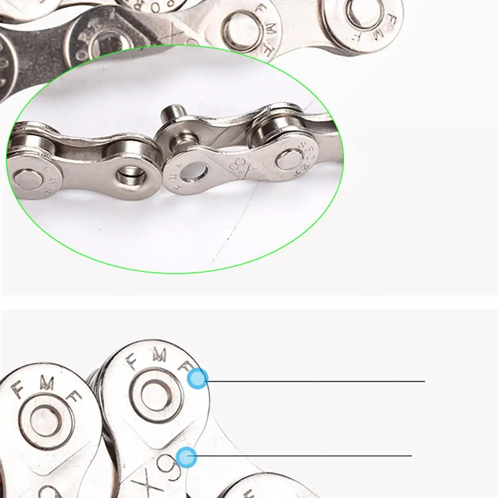 Top High Quality Bike Chain 8 9 Speed for MTB/Road Bike Magic Buckle 116L Full hollow Cheap bicycle chains Durable Reusable 5