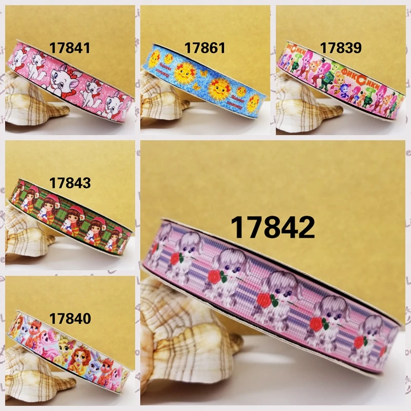 

Cartoon printed grosgrain ribbon ,satin ribbon 10 yards.