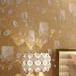 Уютная гостиная ТВ фон спальня Garden арт 3D стереоскопического листьев рельеф обои