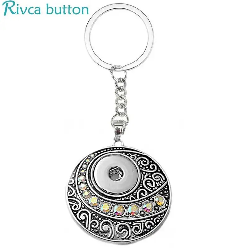 

Rivca Newest Design Fashion Keyring Key chain Snap Button Pendant Necklace Key Chains charm owl Fit Rivca Snap Button Jewelry