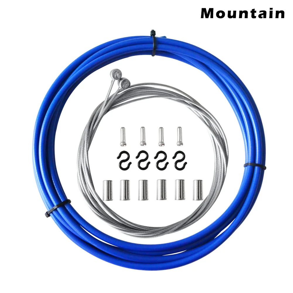 Тормозной сдвиг кабельный корпус набор инструментов для горного велосипеда дорожный велосипедный провод трубопровод шланг SMN88 - Цвет: Синий