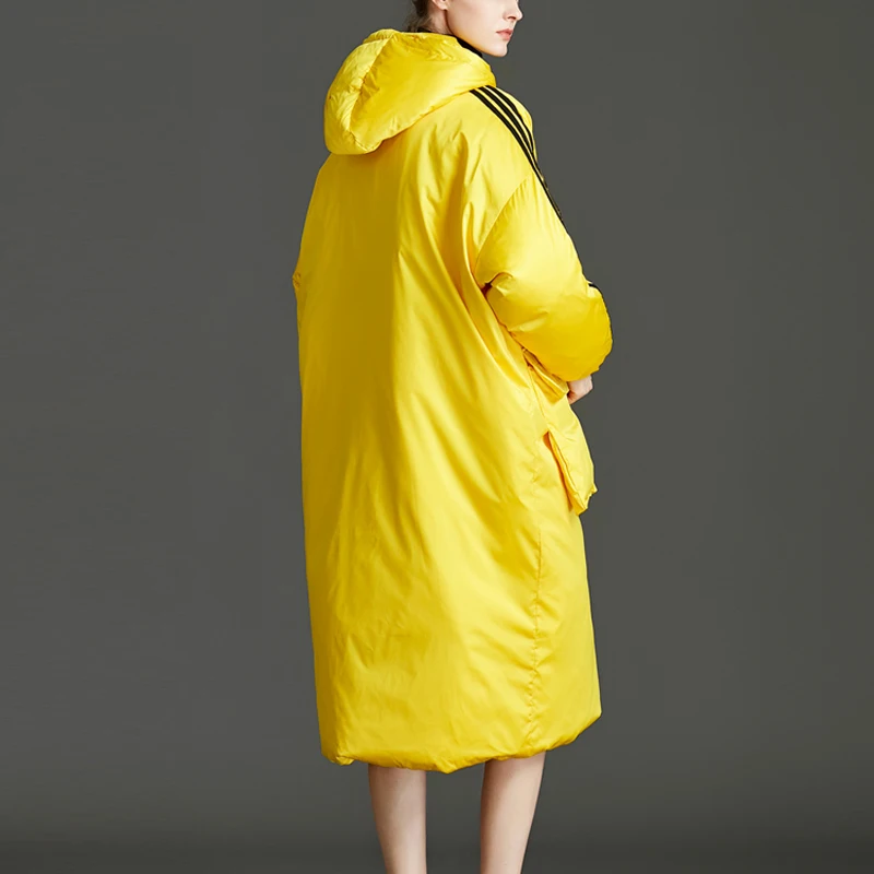 New fashion trend 2019 All stars show woman 90% white duck down jacket with hooded keep warm Thick parkas big size