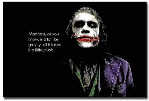 Не Mad Joker мотивационное изречение искусство настенный Декор Шелковый