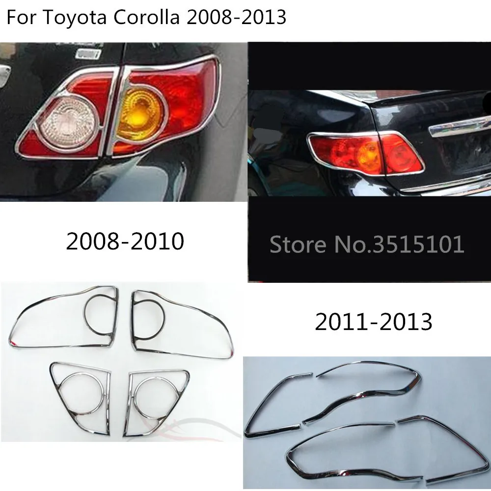 Car styling ABS Chrome cover trim back tail rear light lamp frame 4pcs