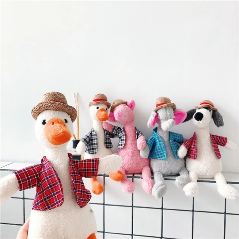 

Creative Cute Duck Plush toys Stuffed Plush Dressing Duck Animal Baby Appease Toys doll baby Sleep Toy Gifts For kids
