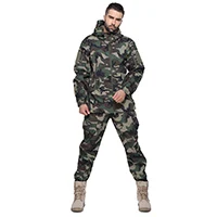 Мужская военная куртка, кожаная тактическая куртка акулы, походная камуфляжная куртка+ штаны, водонепроницаемая ветровка - Цвет: picture color