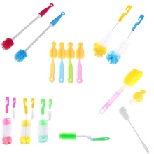 Многофункциональная щетка для детской бутылочки щетка для сосков бутылка для комления молоком щетки клипса Очищение сосок щетка Бутылка Губка вращающаяся мойка