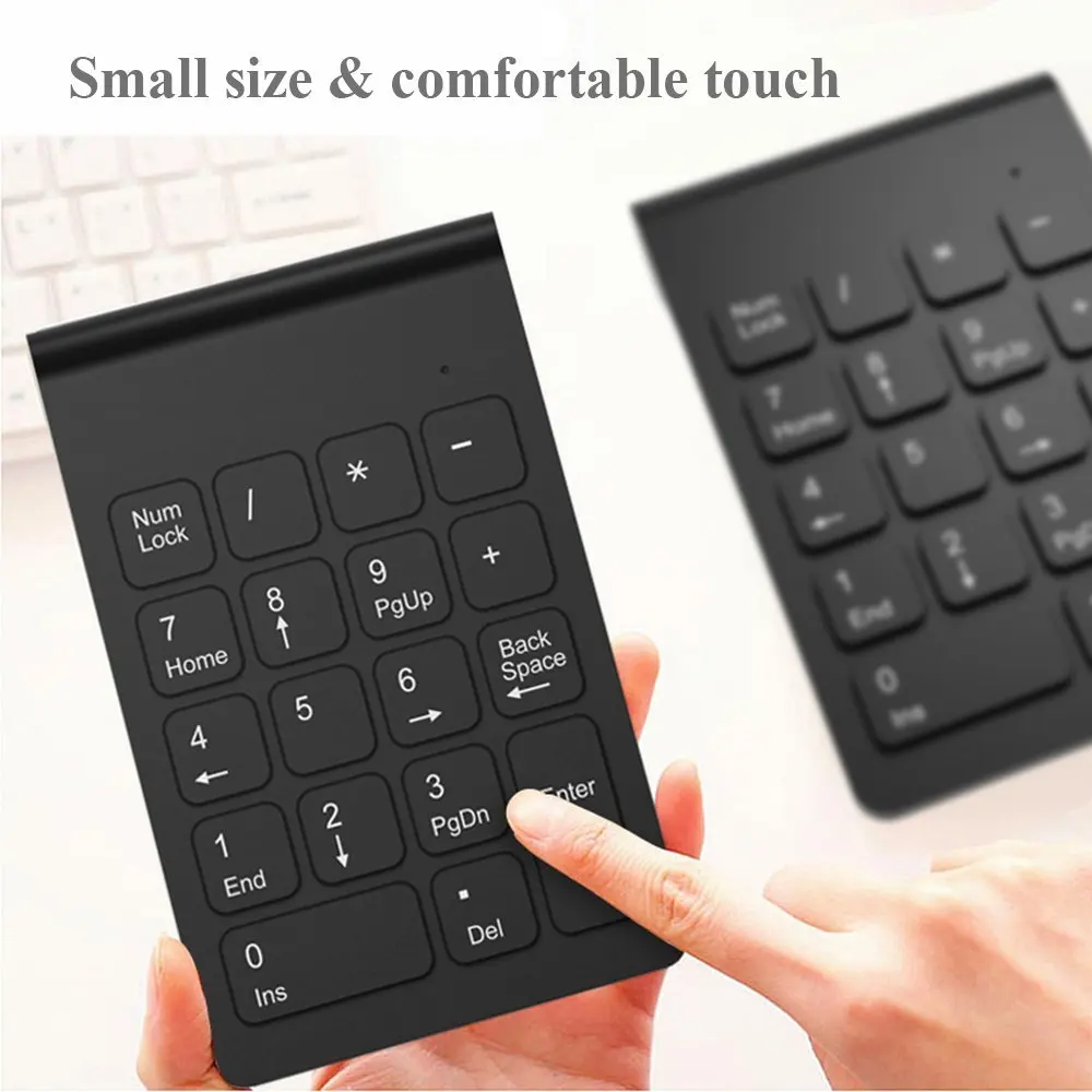  [AVATTO] Small-size 2.4GHz Wireless Numeric Keypad Numpad 18 Keys Digital Keyboard for Accounting T