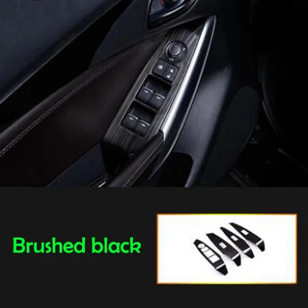 

SUNFADA LHD Inner Door Armrest Button Decoration Trim Car-covers Upgrade For MAZDA 6 ATENZA 2017 2018 Car Styling