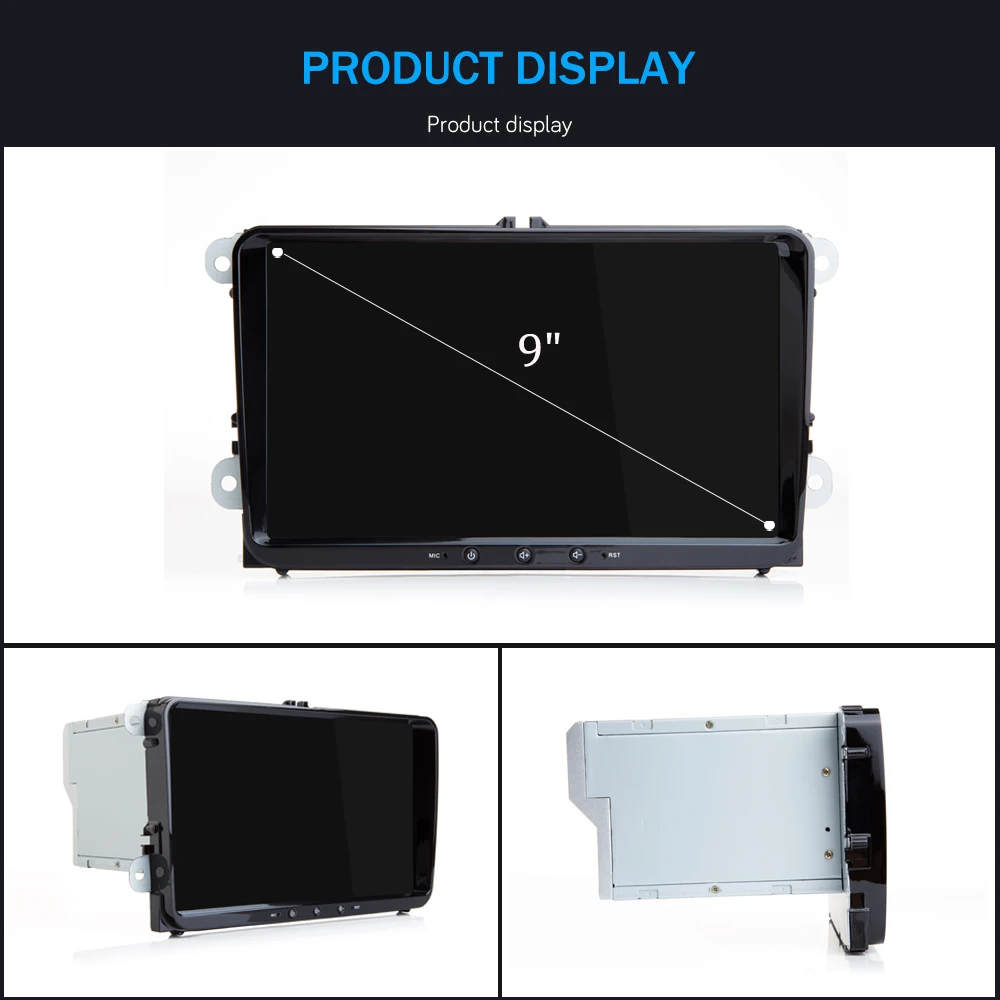 Discount Bonroad 9"Android 7.1 Radio Stereo Car Multimedia Player For Volkswagen T5 B6 Golf For Skoda leon with GPS Navigation(no dvd ) 4