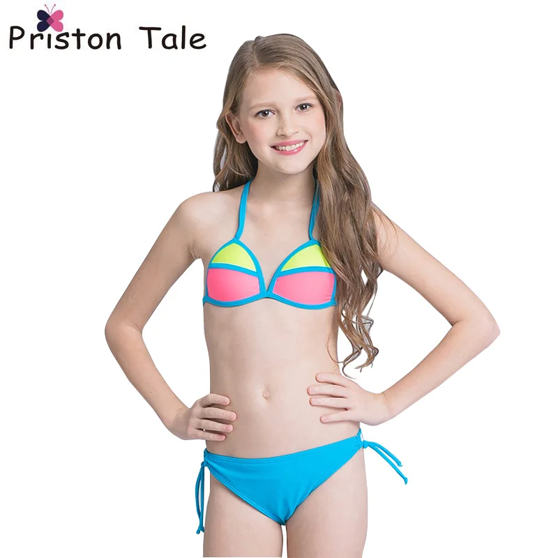 Nieuwste Kids Kinderen Bikini Set Patchwork Beachwear Badpak Leuke
