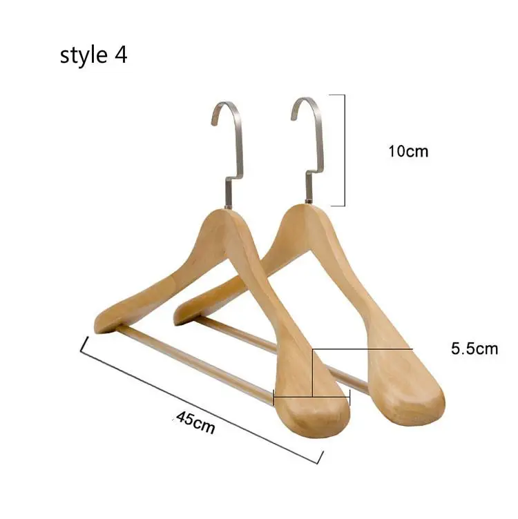 Под заказ из массива дерева бесшовные широкие плечи большая вешалка для костюма вешалка для одежды в гостиницу магазин домашний подвесной способ сушки Нескользящая вешалка для одежды - Цвет: Men