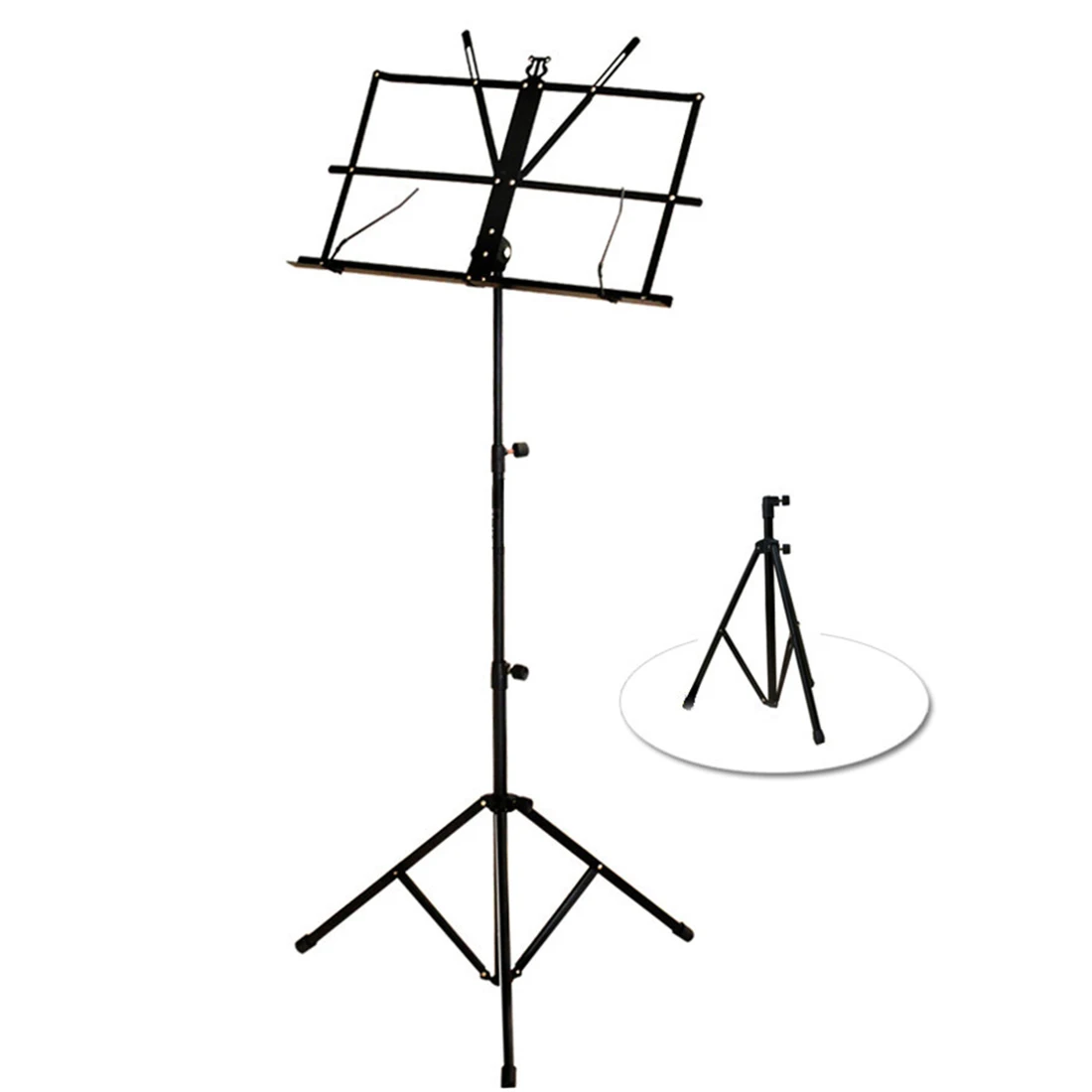 Ultra Light Foldable Adjustable Sheet Music Tripod Stand Holder with