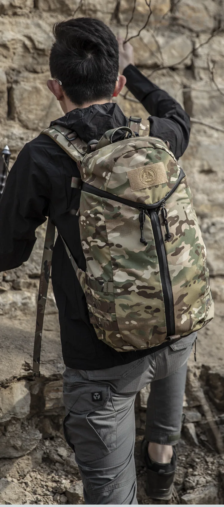 Mochila ao ar Bolsa de Viagem Exército Combate Tático Leve Mochila Camo Treinamento Militar Deserto Livre Caminhadas Grande Capacidade fã 8 Cheap Mochilas escal.