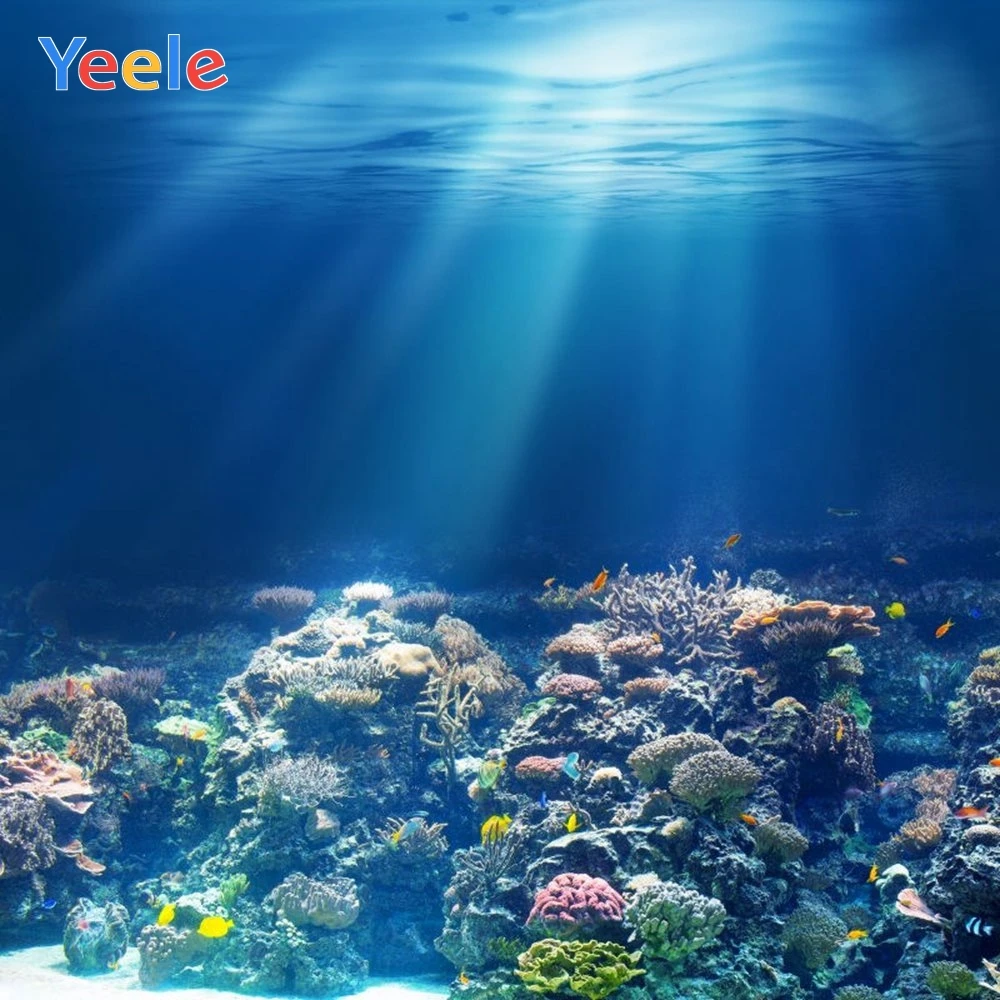 

Yeele Vinyl Seabed Coral Children Baby Birthday Party Photograph Backdrop Girl Boy Customized Photocall Background Photo Studio