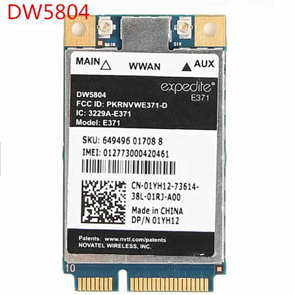 Разблокированный беспроводной DW5804 4G LTE/WWAN мобильный широкополосный доступ 01YH12 E371 PCI-E 3g/4G карта WLAN WCDMA модуль модема для Dell