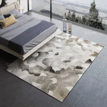 Нордический стиль Роскошный Ковер пэтчворк из воловьей кожи ручной работы, ковер из натурального серого меха для украшения гостиной, отеля