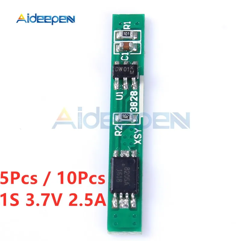 5 шт. 1S 3,7 V 2.5A Защитная плата для литиевых батарей BMS PCM PCB полимерный модуль для защиты от избыточного заряда литий-ионного аккумулятора