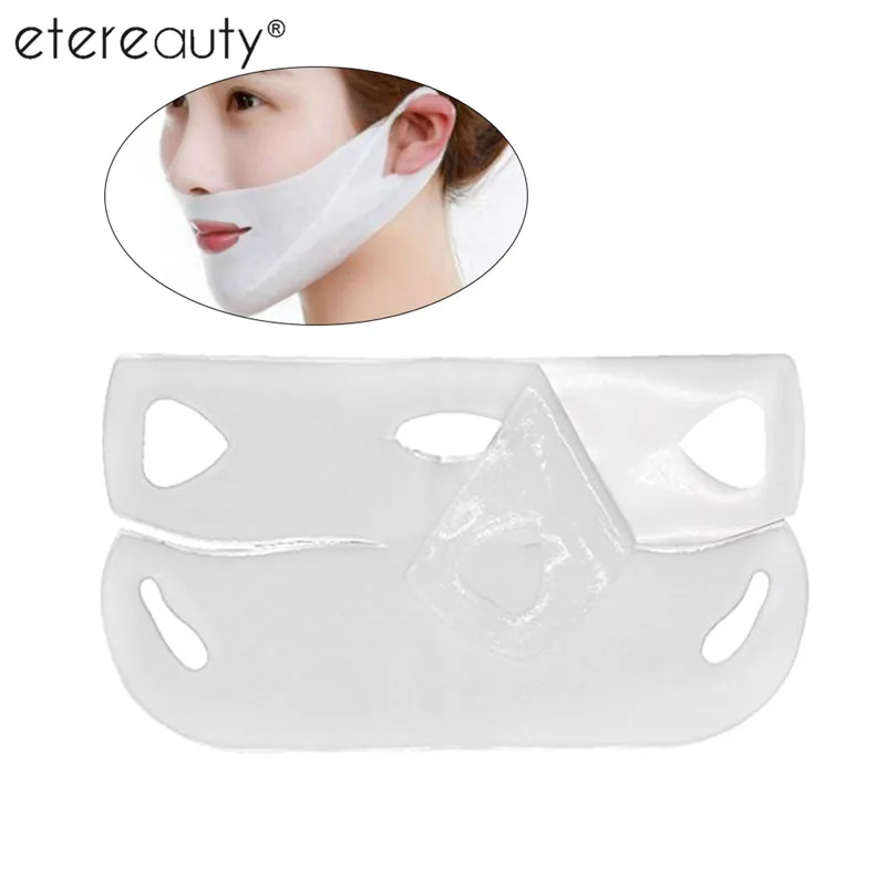 

ETEREAUTY 2Pcs Facial Masks V Face Masks Face Care V-shape Chin Line Contour Lifting Up Firming Moisturizing Masks
