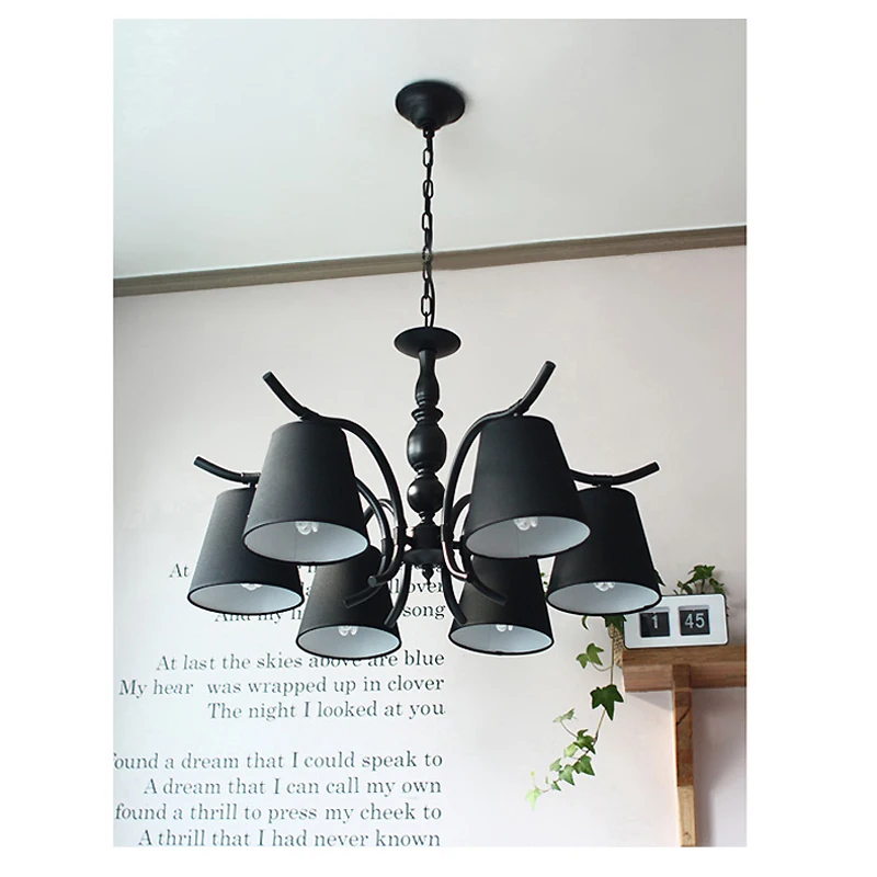 

Multiple American Pastoral simple living room bedroom hanging pendant light lamp Nordic restaurant iron ZA ZX109 LU1024
